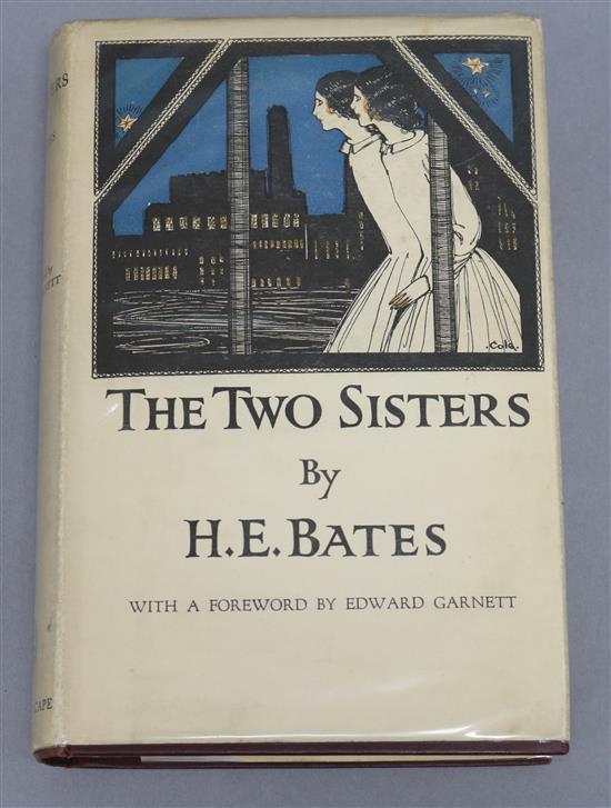 Bates, H.E. - The Two Sisters, with a foreword by Edward Garnett, 1st edition, gilt cloth and coloured pictorial